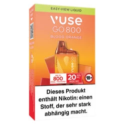 Vuse GO 800 Blood Orange 20 Mg Einweg E-Zigarette 7 Vuse GO 800 Blood Orange 20 Mg Einweg E-Zigarette -Tabakwaren VUSE GO 800 Blood orange 20mg 3d 2