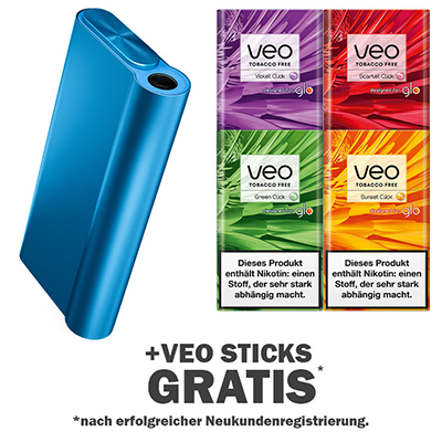 Glo Hyper X2 Air Ocean Blue + Gratis Veo Sticks 3 Glo Hyper X2 Air Ocean Blue + Gratis Veo Sticks