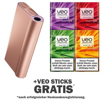 Glo Hyper X2 Air Rose Gold + Gratis Veo Sticks 3 Glo Hyper X2 Air Rose Gold + Gratis Veo Sticks