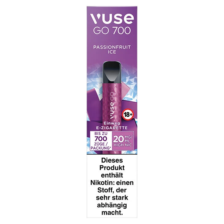 Vuse Go 700 Passionfruit Ice 20mg Einweg E-Zigarette 5 Vuse Go 700 Passionfruit Ice 20mg Einweg E-Zigarette – Bild 3