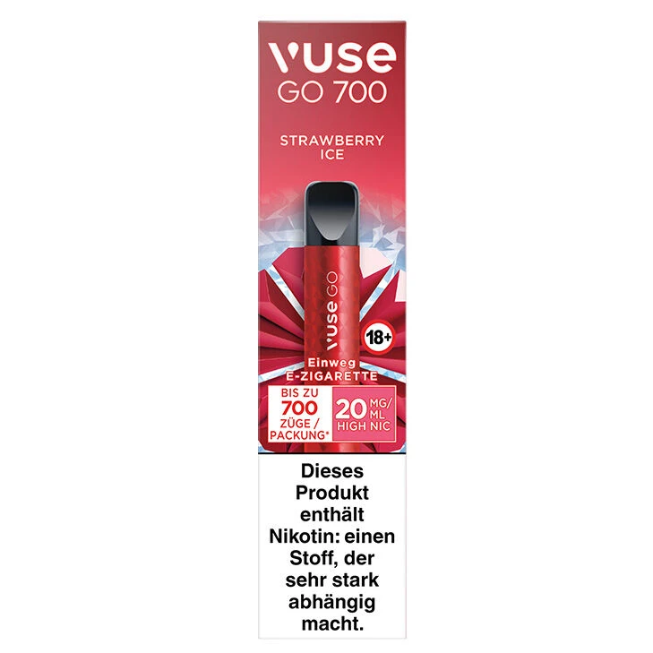 Vuse Go 700 Strawberry Ice 20mg Einweg E-Zigarette 5 Vuse Go 700 Strawberry Ice 20mg Einweg E-Zigarette – Bild 3