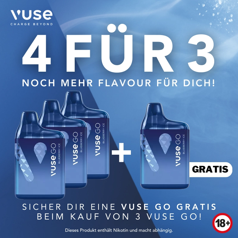 VUSE GO 800 4 Für 3 Blueberry Ice 3 VUSE GO 800 4 Für 3 Blueberry Ice
