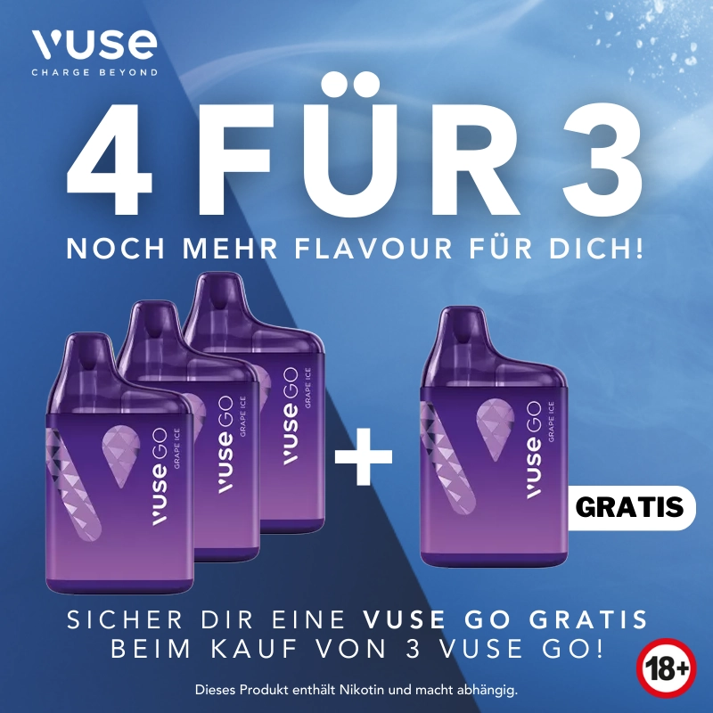 VUSE GO 800 4 Für 3 Grape Ice 3 VUSE GO 800 4 Für 3 Grape Ice