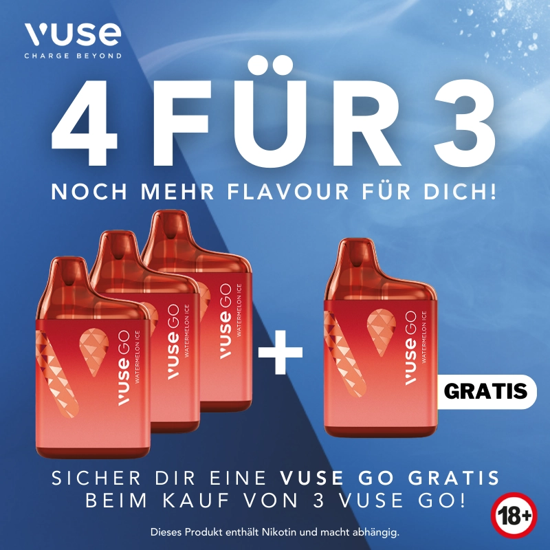 VUSE GO 800 4 Für 3 Watermelon Ice 3 VUSE GO 800 4 Für 3 Watermelon Ice