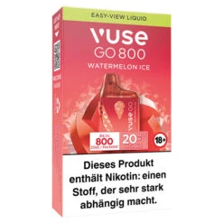 Vuse GO 800 Watermelon Ice 20 Mg Einweg E-Zigarette 7 Vuse GO 800 Watermelon Ice 20 Mg Einweg E-Zigarette -Tabakwaren vuse go 800 Watermelin ice 3d 2