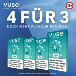 Tabakwaren 6 VUSE PRO DOUBLE CAPS 4 FÜR 3 Crisp Mint