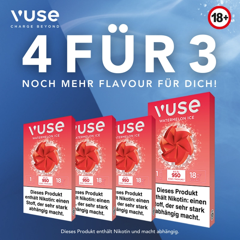 VUSE PRO SINGLE CAPS 4 FÜR 3 Watermelon Ice 3 VUSE PRO SINGLE CAPS 4 FÜR 3 Watermelon Ice