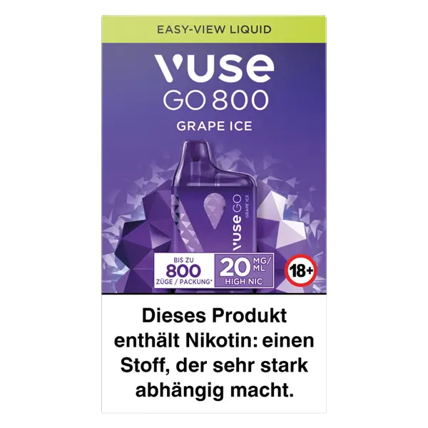 Vuse GO 800 Grape Ice 20 Mg Einweg E-Zigarette 3 Vuse GO 800 Grape Ice 20 Mg Einweg E-Zigarette