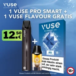 Tabakwaren 14 1 Vuse Pro Smart + 1 Vuse Flavour Blueberry Ice Gratis