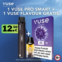 Tabakwaren 15 1 Vuse Pro Smart + 1 Vuse Flavour Grape Ice Gratis